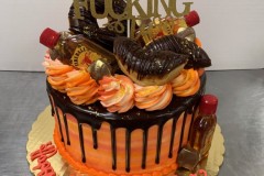 Fireball drip 21st birthday cake