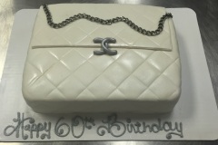White Purse Quilted Cake