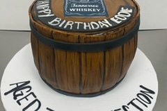 Fondant Whiskey Barrel  Cake