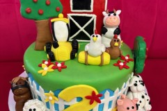Barn Yard Fondant Cake