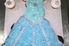Elsa dress cupcake cake