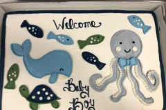 Welcome baby boy with sea creatures