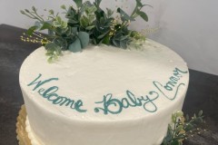 Welcome baby with greenery